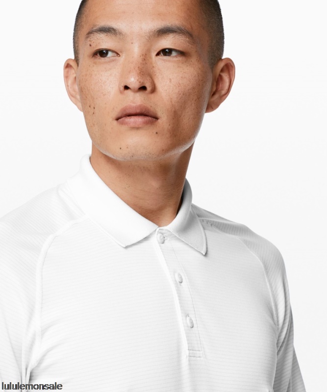 Lululemon Verkauf DELULU735 | Metal Vent Tech Poloshirt 20 Weiß